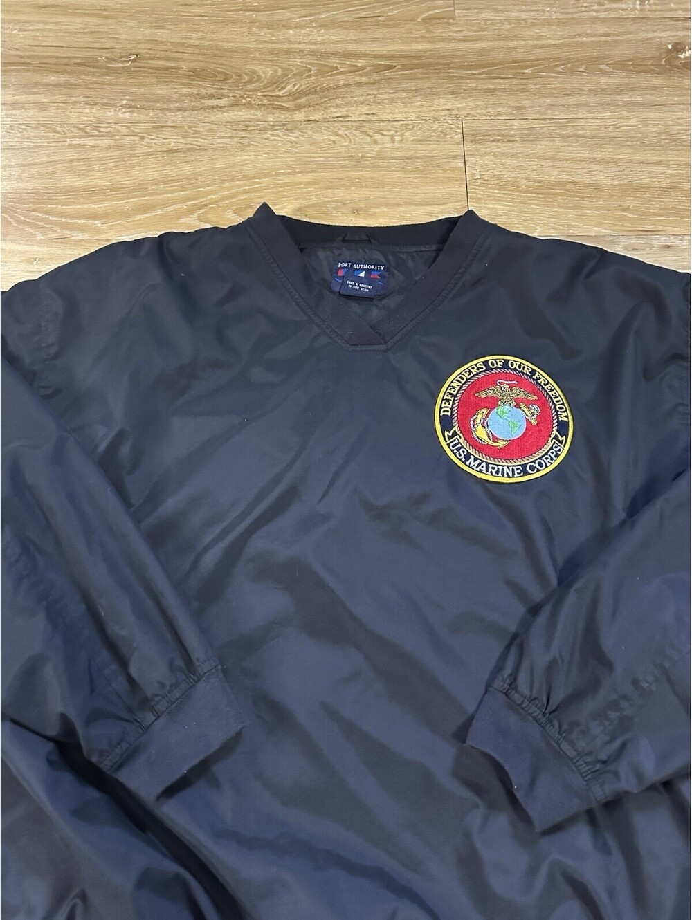 MARINES Sweatshirt Port Authority USMC Black XL Pullover with Eagle Globe Anchor